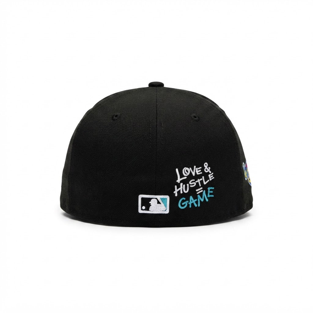 New Era Black Florida Marlins MLB Fitted Cap