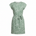 Esmara Green & White Patterned Cotton Tie-Waist Dress