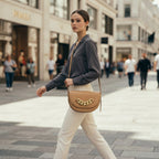 Beverly Hills Polo Club Tan Chain Saddle Bag