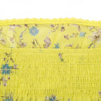 Women's Yellow Floral Off-The-Shoulder Ruffle Top