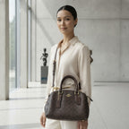 COACH NEW YORK Coach Signature Monogram Brown Satchel