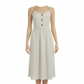 Esmara Women's Cotton Summer Dress Beige Spaghetti Strap