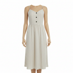 Esmara Women's Cotton Summer Dress Beige Spaghetti Strap