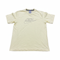 Nike Men's Pale Yellow Graphic Logo T-Shirt - Size M