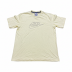 Nike Men's Pale Yellow Graphic Logo T-Shirt - Size M