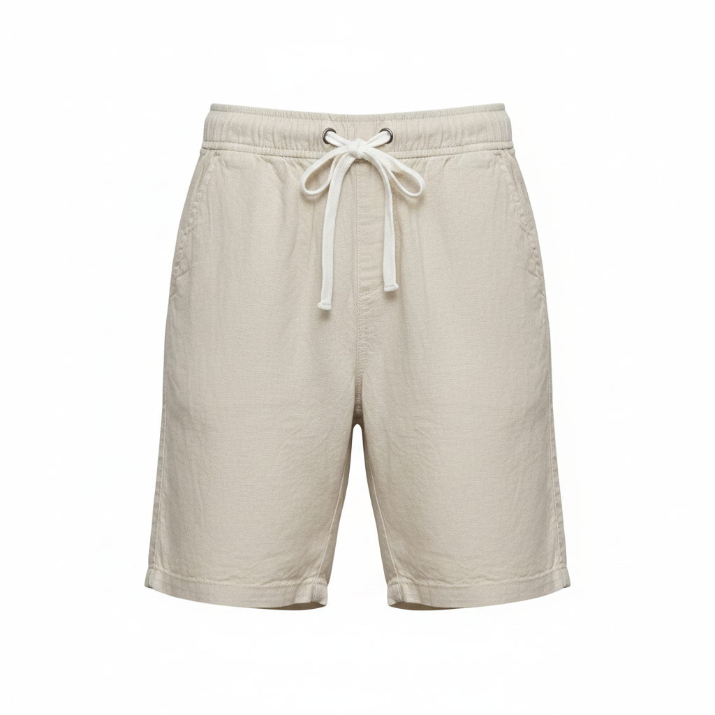 Anko Kids Size 12 Oatmeal Linen Blend Drawstring Shorts