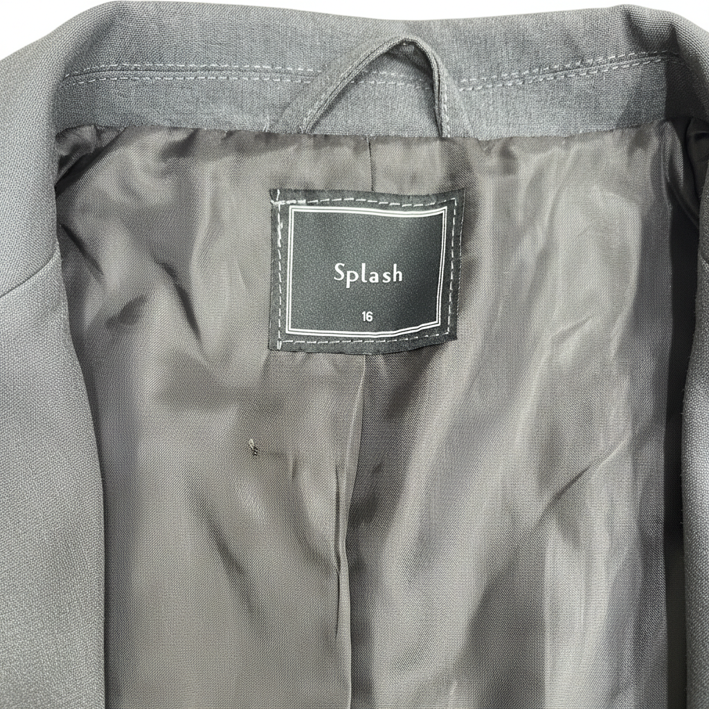 Splash Men's Grey Single Button Tailored Blazer