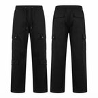 represent Black Wide Leg Cargo Trousers with Multi-Pocket Ut