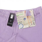 Women's Lavender Elasticated Waist Casual Shorts