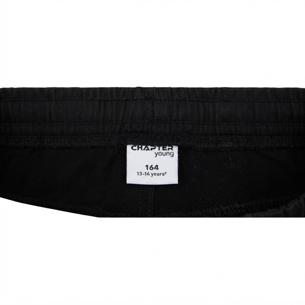 Women's Black Cargo Jogger Trousers with Utility Pockets