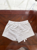 Heather Gray Drawstring Jersey Shorts with Embroidery