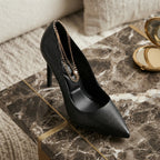 ALDO Women's Black Snakeskin Pointed Toe High Heels