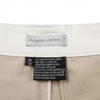 Men's Beige Straight-Leg Cotton Twill Chino Trousers