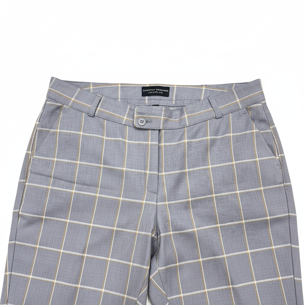 Dorothy Perkins Grey Windowpane Check Trousers