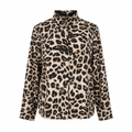 Women's Leopard Print Button-Down Shirt