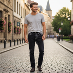 True Religion Black Jeans White Contrast Stitching