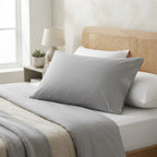 openook Light Grey 250 Thread Count Cotton Rich Pillowcase