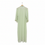 LNA AZEEM Women's Mint Green Sequin Embroidered Long Kimono