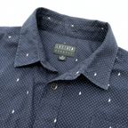 Lucid Apparel Boys Navy Polka Dot Short Sleeve Shirt