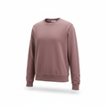 Unisex Mauve Crewneck Sweatshirt with V-Stitch Detail