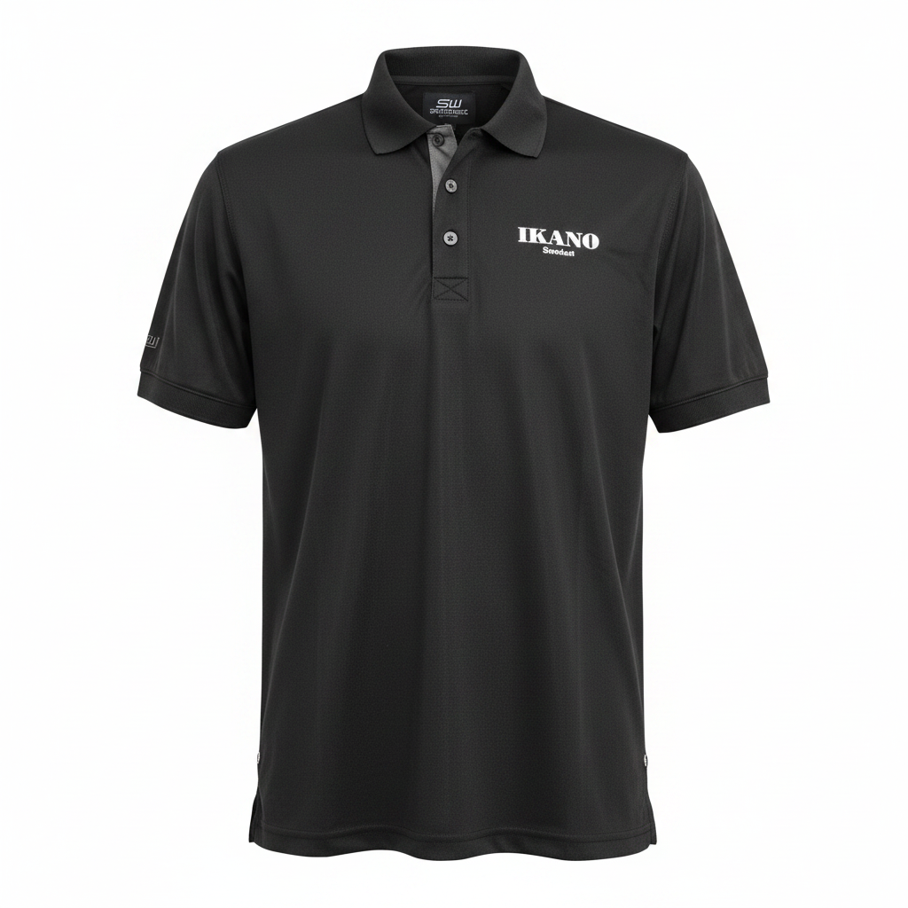 South West Men's Black Performance Pique Polo Shirt - Size L