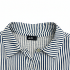 Dotti Blue & White Striped Tiered Mini Dress - Size 12