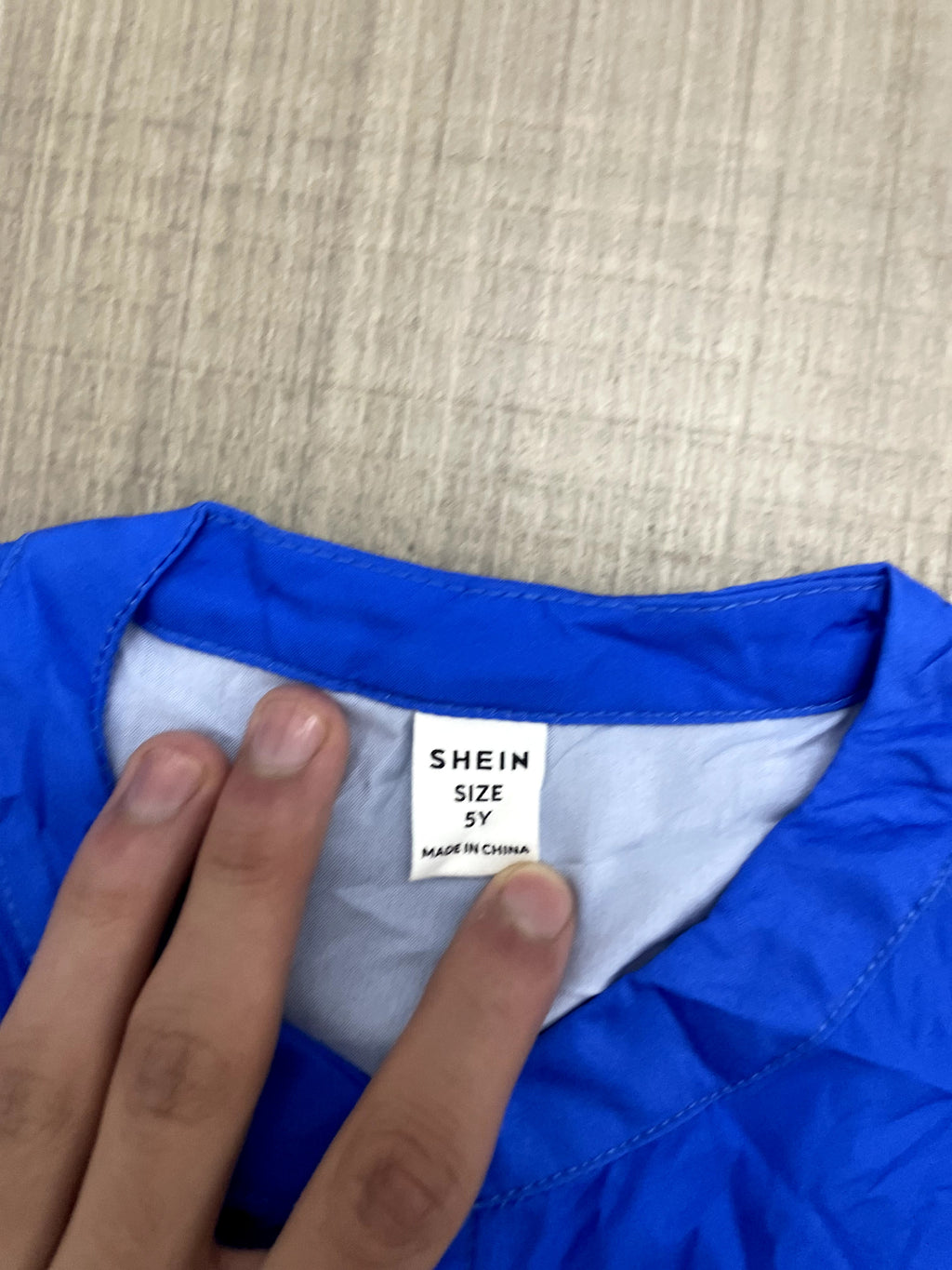 SHEIN Royal Blue California Script Kids Baseball Jersey