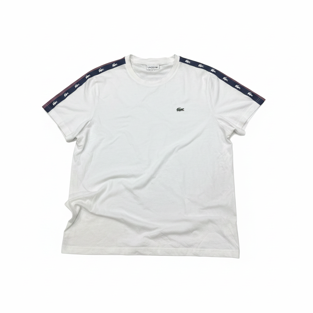 Lacoste Men's White Regular Fit Logo T-Shirt - 3XL