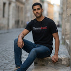 Tommy Jeans Black Tommy Jeans Crew-Neck T-Shirt with Bicolou