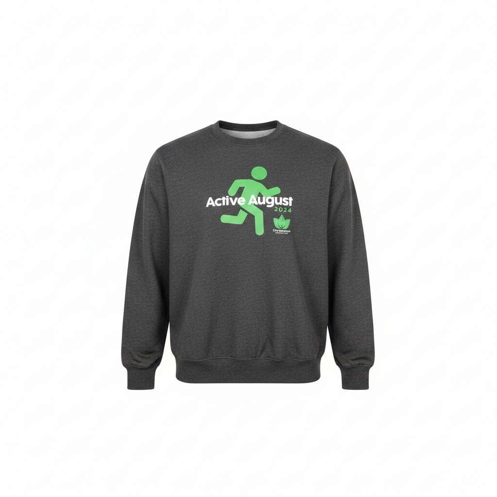 Active August 2024 Charcoal Grey Graphic Sweatshirt