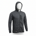 Men's Charcoal Heathered Full-Zip Fleece Hoodie Jacket