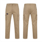 FINEROSE VIP Khaki Slim Fit Multi-Pocket Cargo Trousers