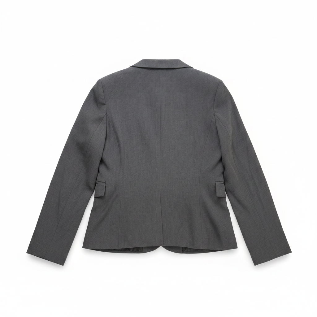Women's Grey Tailored Single Button Blazer