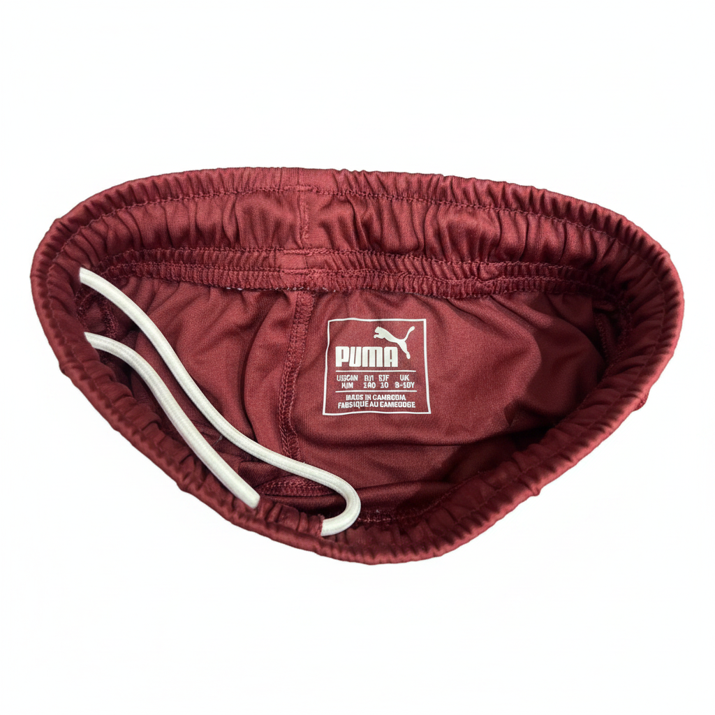 PUMA Kids Burgundy Athletic Football Shorts