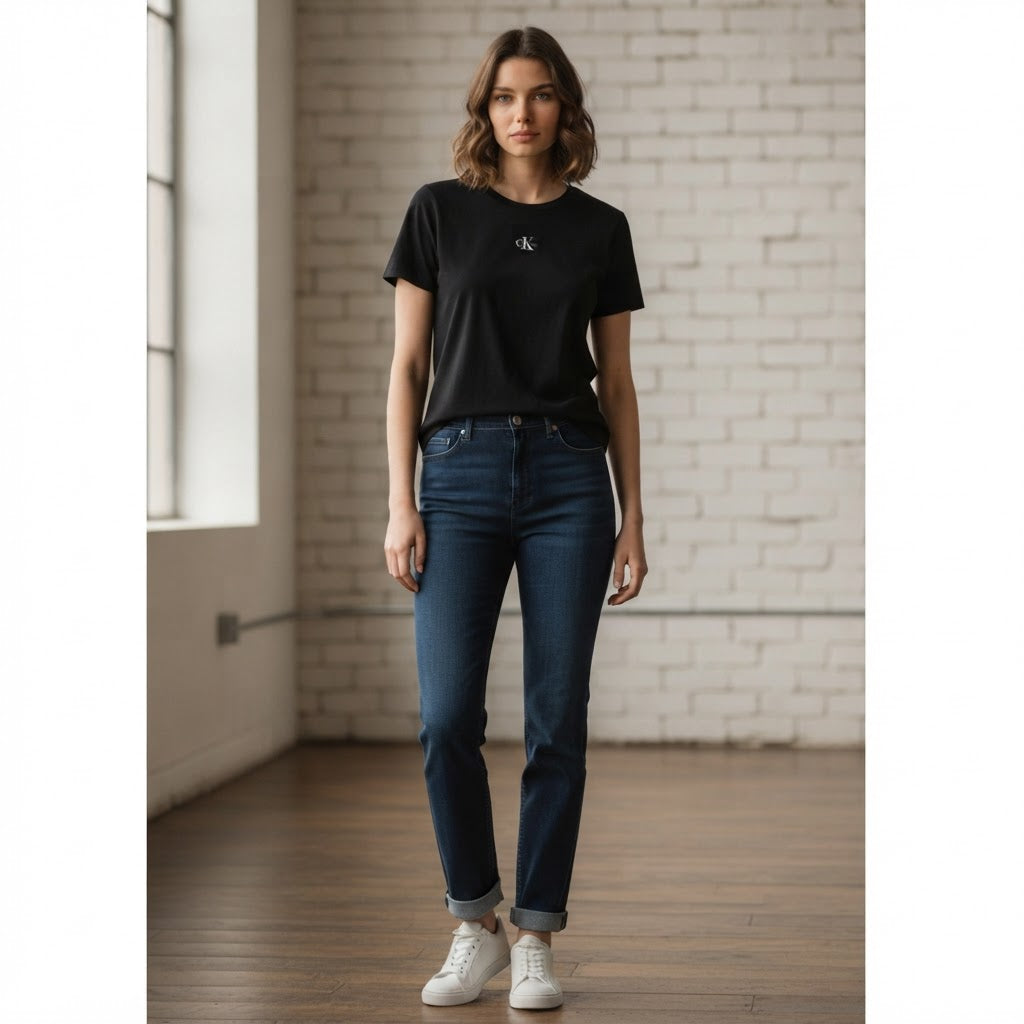 Calvin Klein Jeans Black Short Sleeve Crew Neck T-Shirt with