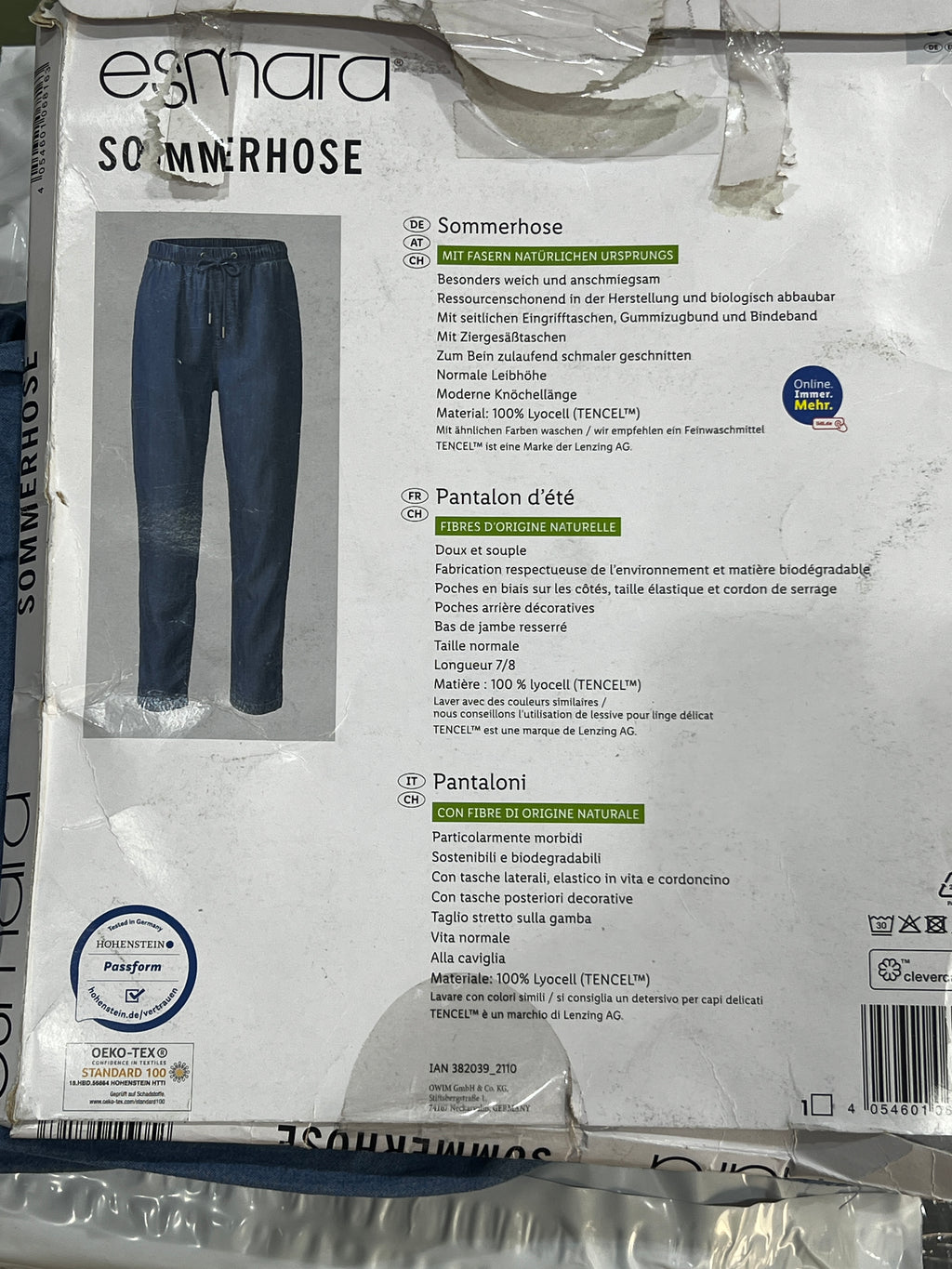 Slate Blue Drawstring Elastic Waist Trousers