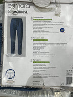 Slate Blue Drawstring Elastic Waist Trousers