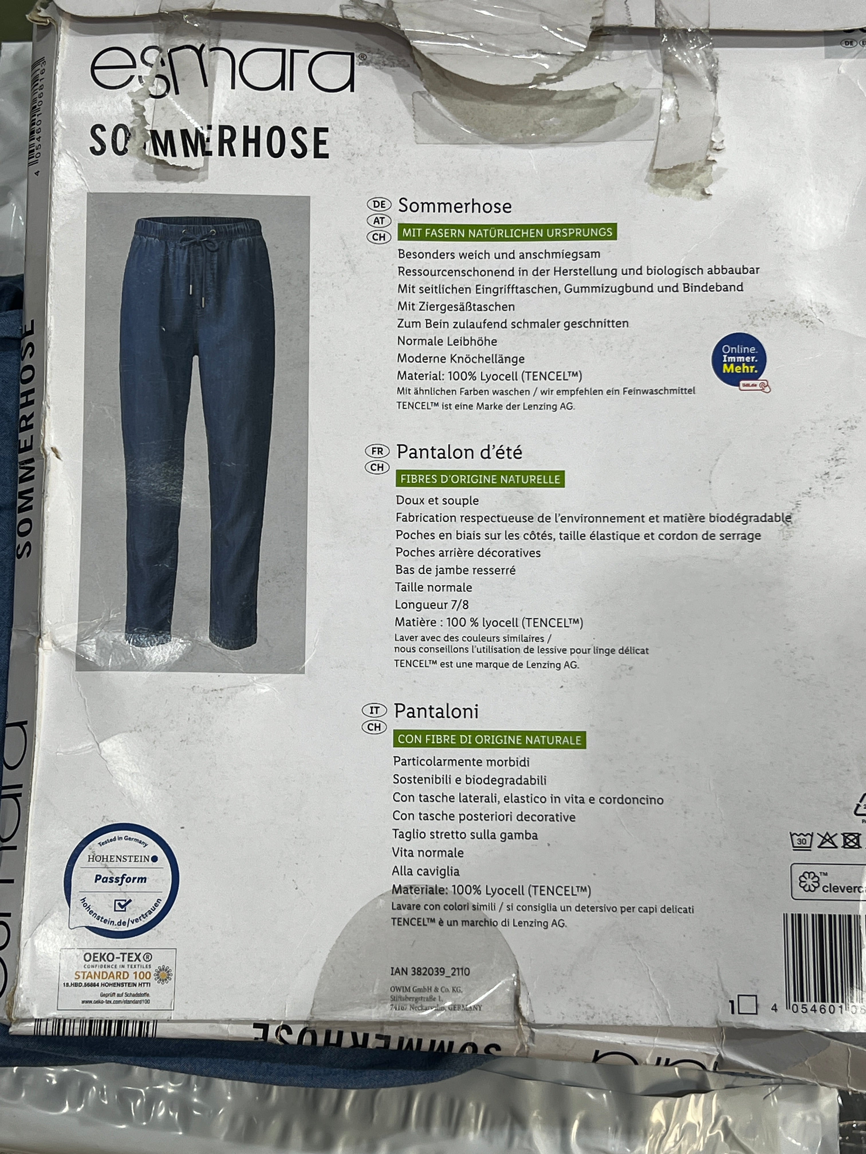 Slate Blue Drawstring Elastic Waist Trousers