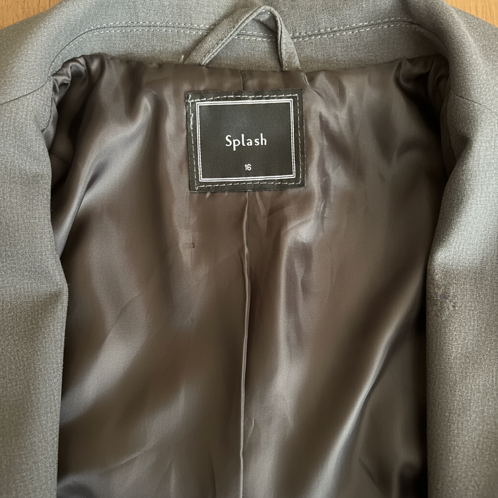 Women's Grey Tailored Single Button Blazer