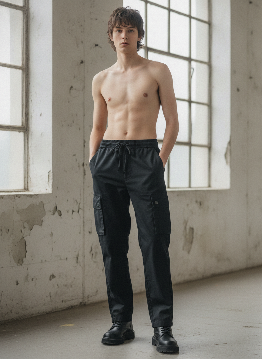 represent Black Relaxed Fit Multi-Pocket Cargo Trousers