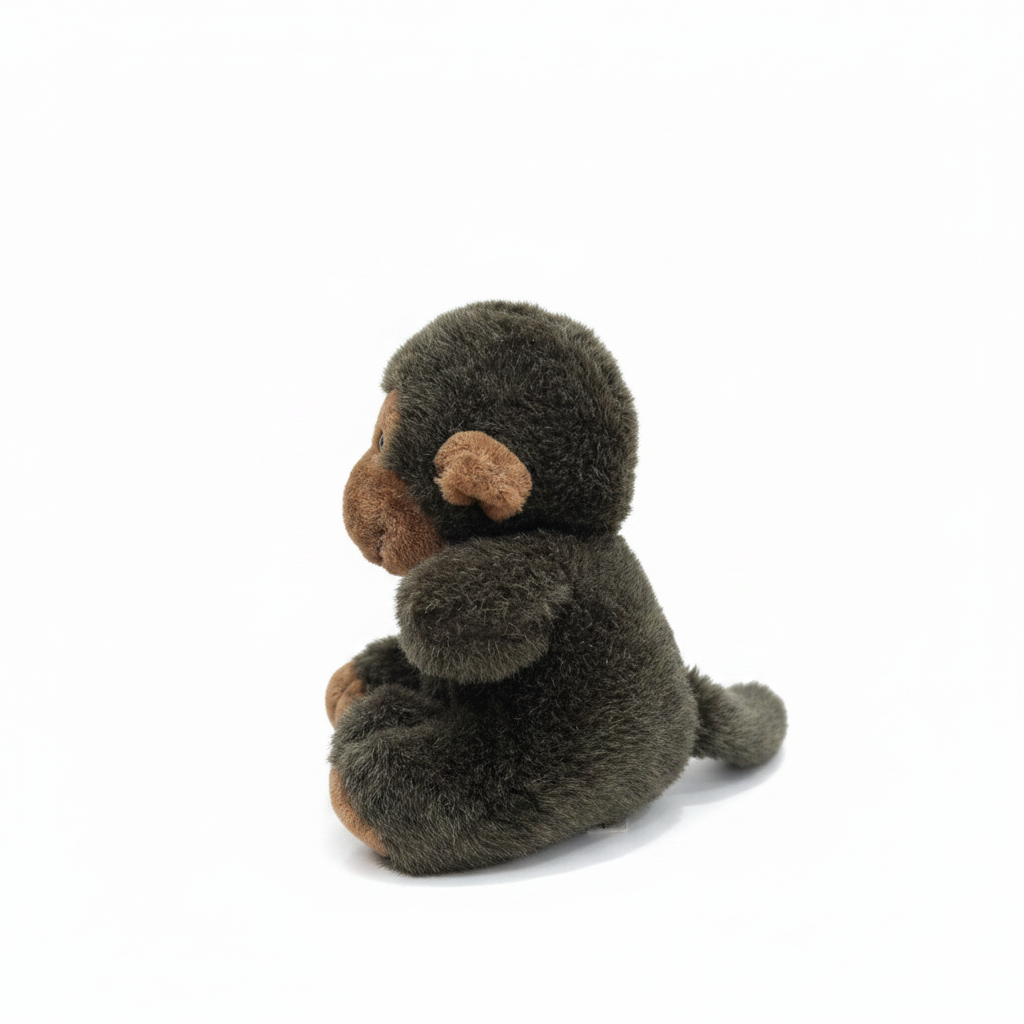 Premium Plush Monkey Toy with Pink Ribbon