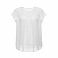 Women's White Eyelet Embroidered Puff Sleeve Blouse