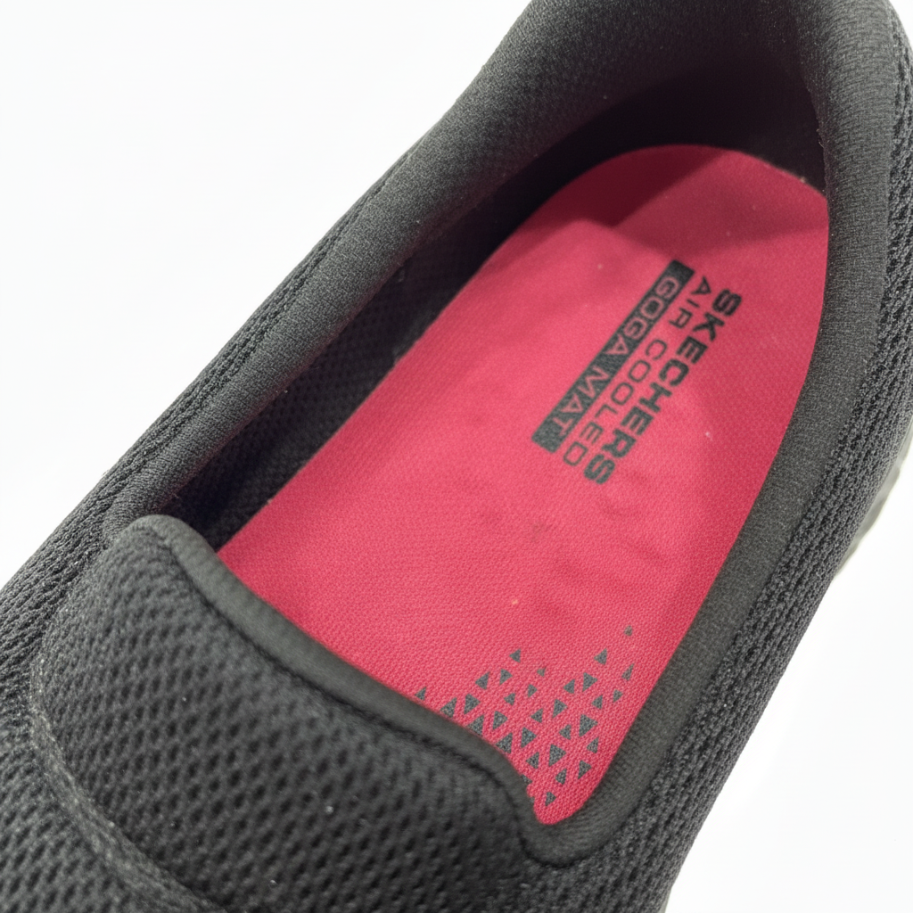 Sketchers Black Mesh Slip-On Walking Sneakers