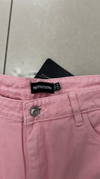 PrettyLittleThing Baby Pink Wide Leg Denim Jeans PrettyLittl