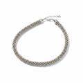 Elegant Silver Beaded Mesh Choker Necklace