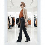 Bershka Washed Black Flared Denim Jeans with Chevron Back Po