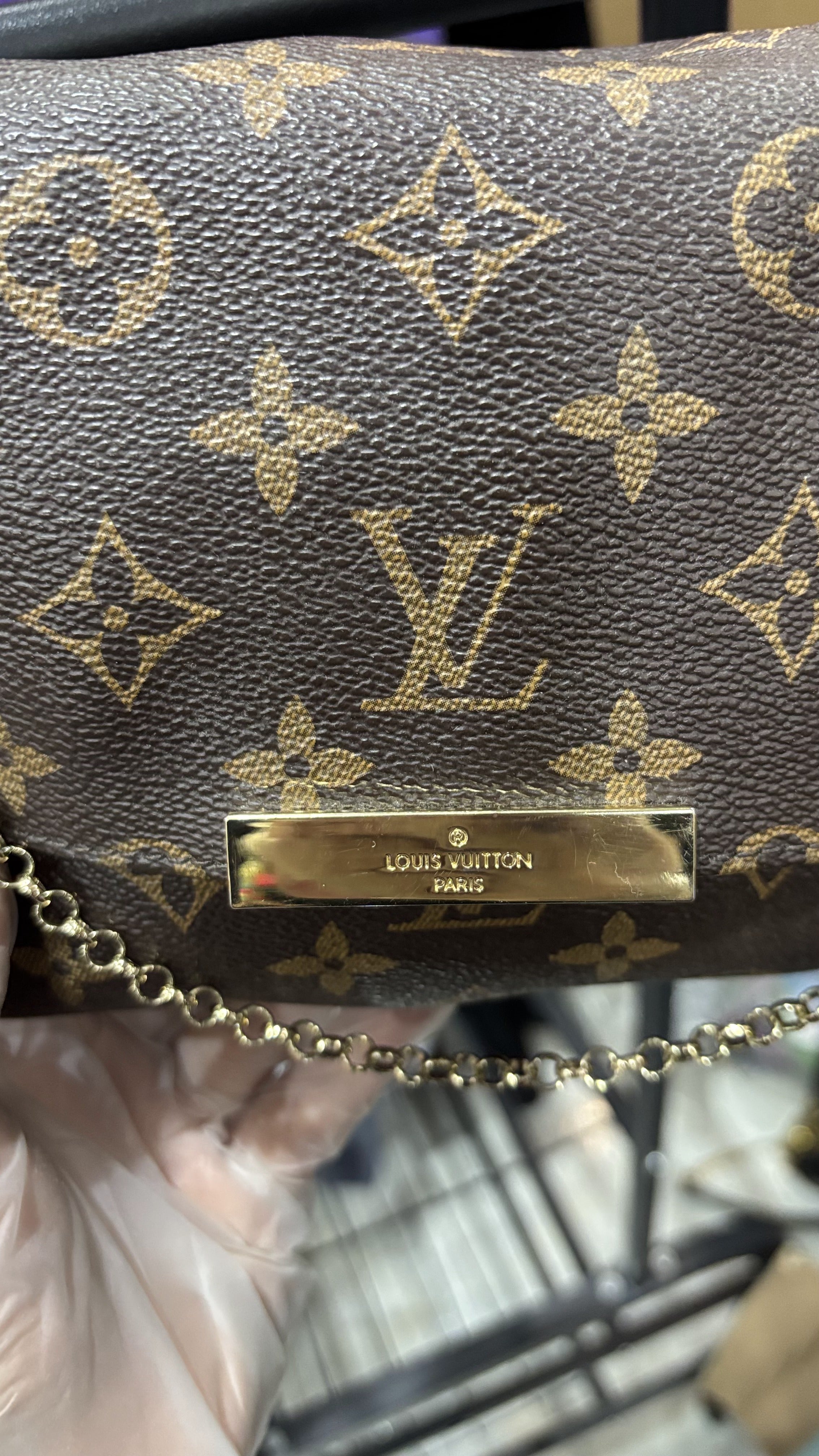 LOUIS VUITTON PARIS Brown Monogram Coated Canvas Crossbody B