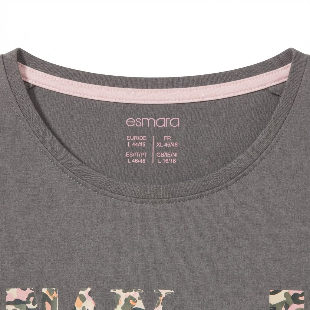 Women's Mauve Stay Wild Leopard Graphic T-Shirt