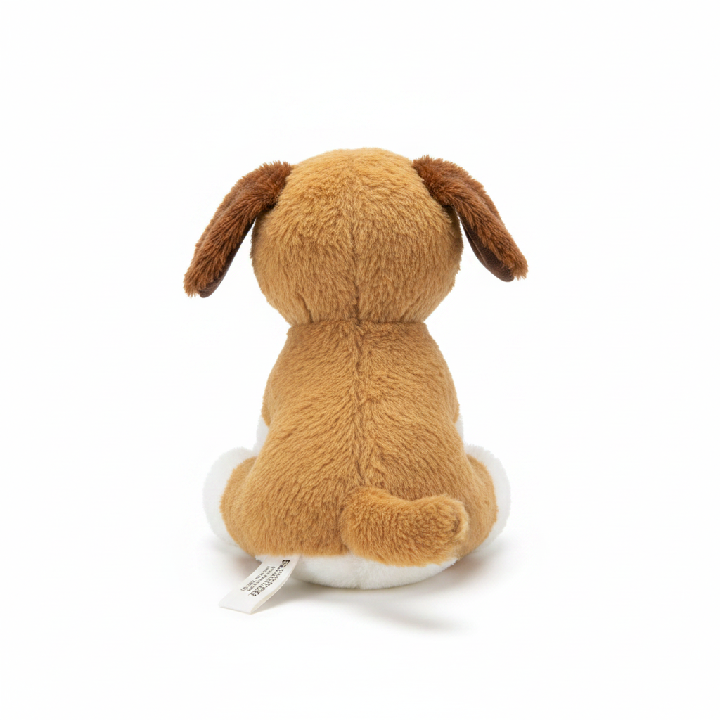 Premium Brown and White Cuddly Dog Plush Toy