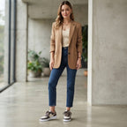Brown Monogram Low-Top Lifestyle Sneakers